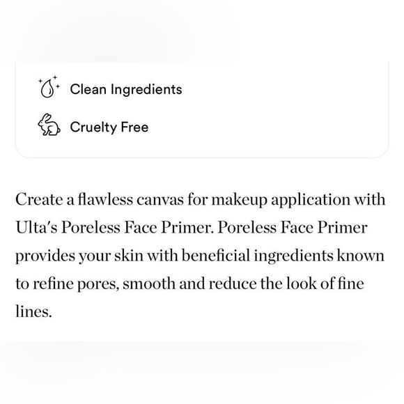 FREE💝 LAST 1! Ulta Beauty Poreless Face Primer 🪞 NEW Foundation Makeup - Picture 3 of 5